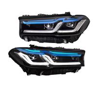 Voiture Compatible Pour BMW G30 2018-2022 M5 LCI Type Phares DRL L-ED Bi Ampoule Au Xénon Antibrouillard Accessoire De Voiture G38 Lampe Frontale(2018-2020 year)