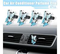 Voiture Conditionneur d'air Papillon Forme Clips Sortie Event Bleu 4 Pièces