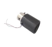 Voiture Courbé Tuyau D'Extrémité De Pointe Sortie Silencieux D'échappement Universel Modifié Pour Voiture Embout De Avec Sortie LED Rouge/bleue Turbo Sport(TP-1009-ZJ-R)