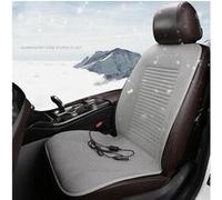 Voiture courte coussin chauffant en peluche hiver chaud housse de siège électrique - gris