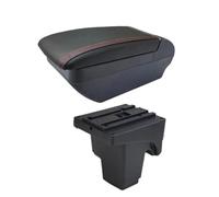 Voiture Coussin D'Accoudoir Accoudoir De Voiture en Cuir PU pour Focus 3 Mk3 2011 2012 2013 2014 2015 2016 2017 2018 2019 2020 Boîte De Rangement Accessoires(F Red Line No USB)