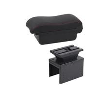 Voiture Coussin D'Accoudoir Accoudoir De Voiture pour Micra K14 2020 2021 2022 2023 Boîte De Rangement Accessoires De Remplacement Intérieurs(A 2 Red Line No USB)