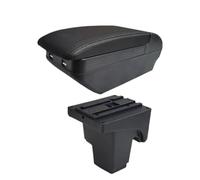 Voiture Coussin D'Accoudoir Accoudoir Voiture en Cuir PU pour Focus 3 Mk3 2011 2012 2013 2014 2015 2016 2017 2018 2019 2020 Boîte Rangement Accessoires(H Black Line 4USB)