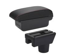 Voiture Coussin D'Accoudoir pour Attrage pour Mirage pour Space pour Star Accoudoir De Voiture Boîte De Rangement Accessoires(B1 Black Red 3USB)