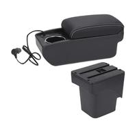 Voiture Coussin D'Accoudoir pour Focus 2 Mk2 Accoudoir De Voiture Boîte Accessoires Dédié Détails Intérieurs Pièces De Rénovation Boîte De Rangement(A 3 Fast Charging)