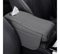 Voiture Coussin D'Accoudoir pour Ford Fiesta 3-Türer Edition Active St-Line, Antidérapant Console Centrale Tapis Cuir PU Accoudoir Central Couvercle Interieur