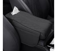 Voiture Coussin D'Accoudoir pour Ford Fiesta 3-Türer Edition Active St-Line, Antidérapant Console Centrale Tapis Cuir PU Accoudoir Central Couvercle Interieur