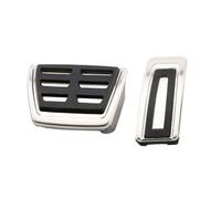 Voiture Couvre-pédale Pour VW Pour Golf 7 8 Pour GTi MK7 Pour Polo A05 Pour Passat B8 Accessoires De Pied De Pédale De Voiture En Acier Inoxydable Voiture Pied Repos Pédale(AT)