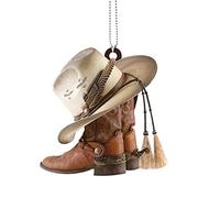 Voiture Cowboy Boots, Décoration Rétroviseur Voiture, Swinging Acrylique Ornements Voiture, Accessoires Style Intérieur Voiture Remorque