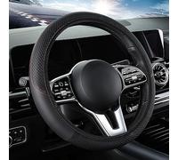 Voiture Cuir Caches de Volant pour Mini Cooper One S R50 R53 R56 R60 F55 F56 R58 R59 Antidérapant Couvre Volant en Cuir Respirant Decoration Interieur Accessoires,Black Style