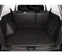 Voiture Cuir Couverture ComplèTe Tapis de Coffre pour Jeep Wrangler 4doors 2011-2015（with a Speaker on The Right）, Antidé Rapant ImperméAble Protection Coffre Cargaison Doublure,Black Beige