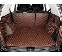 Voiture Cuir Couverture ComplèTe Tapis de Coffre pour Jeep Wrangler 4doors 2011-2017（with Speakers at The Bottom, Antidé Rapant ImperméAble Protection Coffre Cargaison Doublure,Coffee