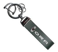 Voiture cuir Porte clés, pour ORA GT Ballet Cat Lightning Cat IQ Zwarte kat Witte kat rotation à 360 degrés multifonctionnel zinc anti-perte Porte Clef décorer Accessoires,E-M