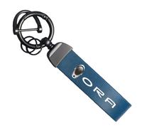 Voiture cuir Porte clés, pour ORA GT Ballet Cat Lightning Cat IQ Zwarte kat Witte kat rotation à 360 degrés multifonctionnel zinc anti-perte Porte Clef décorer Accessoires,E-M