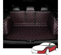 Voiture Cuir Tapis Coffre pour Hyundai Tucson 2025 Speaker on The Right, Entièrement Entouré Tapis Coffre Voiture Durable Antidérapant Protection Coffre Voiture Tapis,B/Black and Red