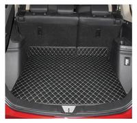 Voiture Cuir Tapis Coffre Tapis Coffre Arrière Imperméable 1 Pièce Tapis Sol Plateau Doublure Chargement pour Mitsubishi pour Outlander 2013 - 2021 Tapis de Coffre(Beige 2.4L 5)