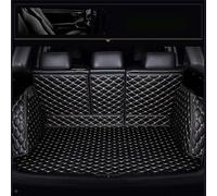 Voiture Cuir Tapis De Coffre pour Genesis GV70 EV 2023 2024 2025, Couverture Complète Protection Coffre Tapis Antidérapant Bac Coffre Cargaison Tapis,Black+Beige