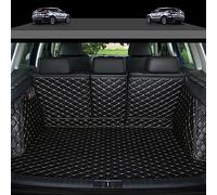 Voiture Cuir Tapis de Coffre pour Renault Koleos 2017 2018 2019 2020 2021 2022 2023, EntièRement Entouré Imperméable Antidérapant Protection Cargo IntéRieurs Accessoires,Black-Beige