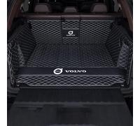 Voiture Cuir Tapis De Coffre pour Volvo V60 II 2018-2024 2025 2026, Couverture Complète Protection Coffre Tapis Antidérapant Bac Coffre Cargaison Tapis,Normal-Black Beige Line