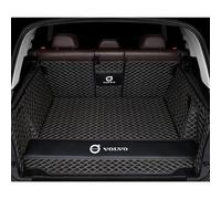 Voiture Cuir Tapis De Coffre pour Volvo XC40 C40 Recharge 2018-2024 2025 2026, Couverture Complète Protection Coffre Tapis Antidérapant Bac Coffre Cargaison Tapis,Normal-Black Beige Line