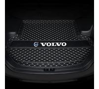Voiture Cuir Tapis de Coffre pour Volvo XC60 Recharge 2018-2023, Bac Coffre Imperméables Cargaison Tapis Antidérapant Housse Protection Accessories,Normal-C Black+White