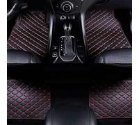 Voiture Cuir Tapis de Sol Personnalisé pour Mercedes-Benz C Class(4door) 2012-2013, Tapis de Voiture Antidérapant Moquette Protection Interieur Accessoire,C Black Red