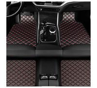 Voiture Cuir Tapis de Sol Personnalisé pour Toyota Land Cruiser 8seats 2010-2015, Coussinets de Pieds imperméables AntidéRapant Interieur Protection,C Black Red
