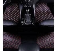 Voiture Cuir Tapis De Sol pour Nissan 370Z 2009-2021, Tous Temps Voiture Tapis Imperméables Antidérapant Moquette Protection Accessoires,Black and Red