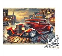 Voiture Custom Classique dans la Rue Puzzle 1000 Pièces pour Adultes, Un Jeu De Dexérité Très Difficile Puzzle Jeu Éducatif avec des Défis 70x50cm/1000pcs