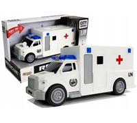 Voiture d'ambulance à friction Blanc 1:20 avec son