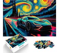 Voiture dans Une Nuit étoilée Puzzles 1000 pièces pour Adolescents Jouets éducatifs Renforcer l'amour Entre Les Couples 38x26cm