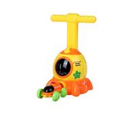 Voiture De Ballon De Puissance Inertielle En Plastique Abs 6 Jouet D'education D'apprentissage De Developpement Intellectuel Pour Cadeau D'enfants, Orange
