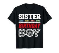 Voiture de course à carreaux Sister Of The Birthday Boy T-Shirt