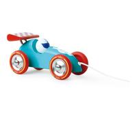 Voiture de course à trainer turquoise-rouge