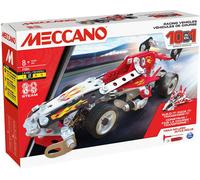 Bandai - Meccano Véhicules de Course 10 en 1 - Coffret de Construction 10 Modèles - 225 pièces, Outils, Notice - Kit Activité Assemblage Voiture Avion Bateau Course - Jouet Enfant 8 Ans et+ -APM20104