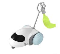 Voiture de course électrique par gravité pour chats, conçue pour imiter le mouvement des proies et favoriser le jeu engageant (style deux)
