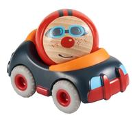 Voiture de course en bois HABA - Modèle avec marbre bleu/rouge - Pour enfant à partir de 3 ans