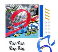 Voiture de Course pour Circuit avec Roue dentée, Piste de Course Flexible, Piste de Course, rampes de Course, pour Voitures 1:64, Convient aux à partir de 3 Ans et aux Filles