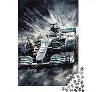 Voiture de Course Puzzle À 1000 Morceaux Papier Épais Argent F1 Explosion Puzzle Familial Passionnés De Casse-tête Compatible Plateau Activité Lien Familial 52x38cm/1000pcs