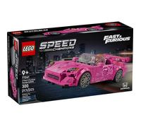 Voiture de course rose en briques - LEGO - Réplique inspirée de 2 Fast 2 Furious - 300 pièces - Minifigurine de Suki