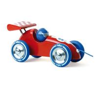 Voiture de Course Rouge et Bleue à Traîner Jouet Premier Âge Dès 12 Mois