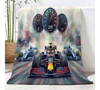 Voiture De Course Tableau De Bord Douce Flanelle Couverture, Moderne Sport Confortable et Légère Couverture pour Lit Chaise Canapé Maison Bureau, Multicolore Couvertures pour Adultes, 220 x 240 cm