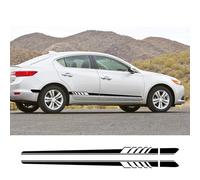 Voiture de Décalque de Latérale de Corps Jupe pour Acura MDX V6 Aspec ILX RDX TLX SH-AWD VTEC, Autocollants latéraux de Voiture Autocollant de Porte,Red
