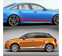 Voiture de Décalque de Latérale de Corps Jupe pour Acura MDX V6 Aspec ILX RDX TLX SH-AWD VTEC, Autocollants latéraux de Voiture Autocollant de Porte,Red