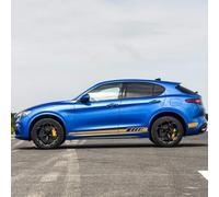 Voiture de Décalque de Latérale de Corps Jupe pour Alfa Romeo Giulia Giulietta Mito Stelvio 159, Autocollants latéraux de Voiture Autocollant de Porte,Yellow