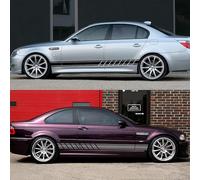 Voiture de Décalque de Latérale de Corps Jupe,pour BMW E46 3 Series E30 E34 E36 E39 E60 E70 E87 E90 E91 E92 Porte de Voiture latérales Jupe Autocollant Corps Vinyle décalque.,Grey