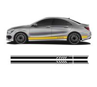 Voiture de Décalque de Latérale de Corps Jupe pour Mercedes Benz CLA Class CLA45 CLA250 CLA200 CLA180 AMG W117 C117, Autocollants latéraux de Voiture Autocollant de Porte,Yellow