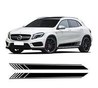 Voiture de Décalque de Latérale de Corps Jupe, pour Mercedes Benz GLA Classe X156 GLA45 AMG GLA180 GLA200 GLA250 Voiture Style Course côté Stipe Jupe Autocollants