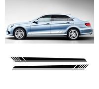 Voiture de Décalque de Latérale de Corps Jupe pour Mercedes Benz W212 E Class E63 E250 E200 E220d E230 E260 E300, Autocollants latéraux de Voiture Autocollant de Porte,Black