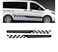 Voiture de Décalque de Latérale de Corps Jupe pour Mercedes Sprinter Vito V Class, Autocollants latéraux de Voiture Autocollant de Porte,Black